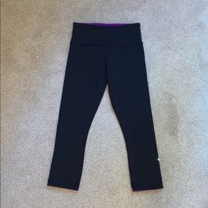 Lululemon Wonder Under cropped reversible leggings